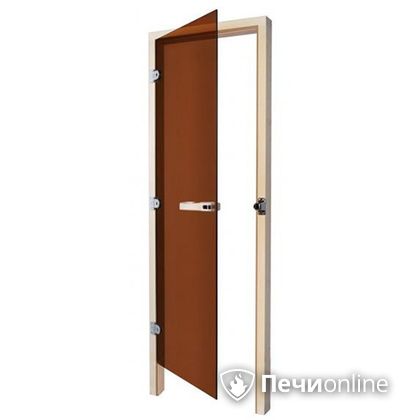 Дверь для бани Sawo Дверь 730 - 3SGА бронза левая без порога осина 690mm х 1890mm в Перми