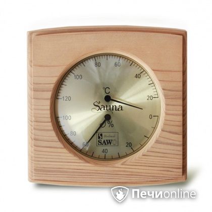 Термогигрометр Sawo 285-THD Прямоугольный с изгибом со стеклом кедр в Перми
