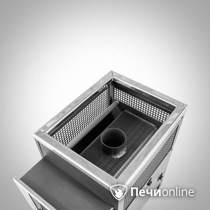 Дровяная банная печь Радуга ПБ-21 (встроенный теплообменник) 6 мм прочистная дверца в Перми