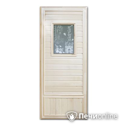 Дверь деревянная Банный эксперт Девушка в баньке эконом коробка липа 185/75 в Перми